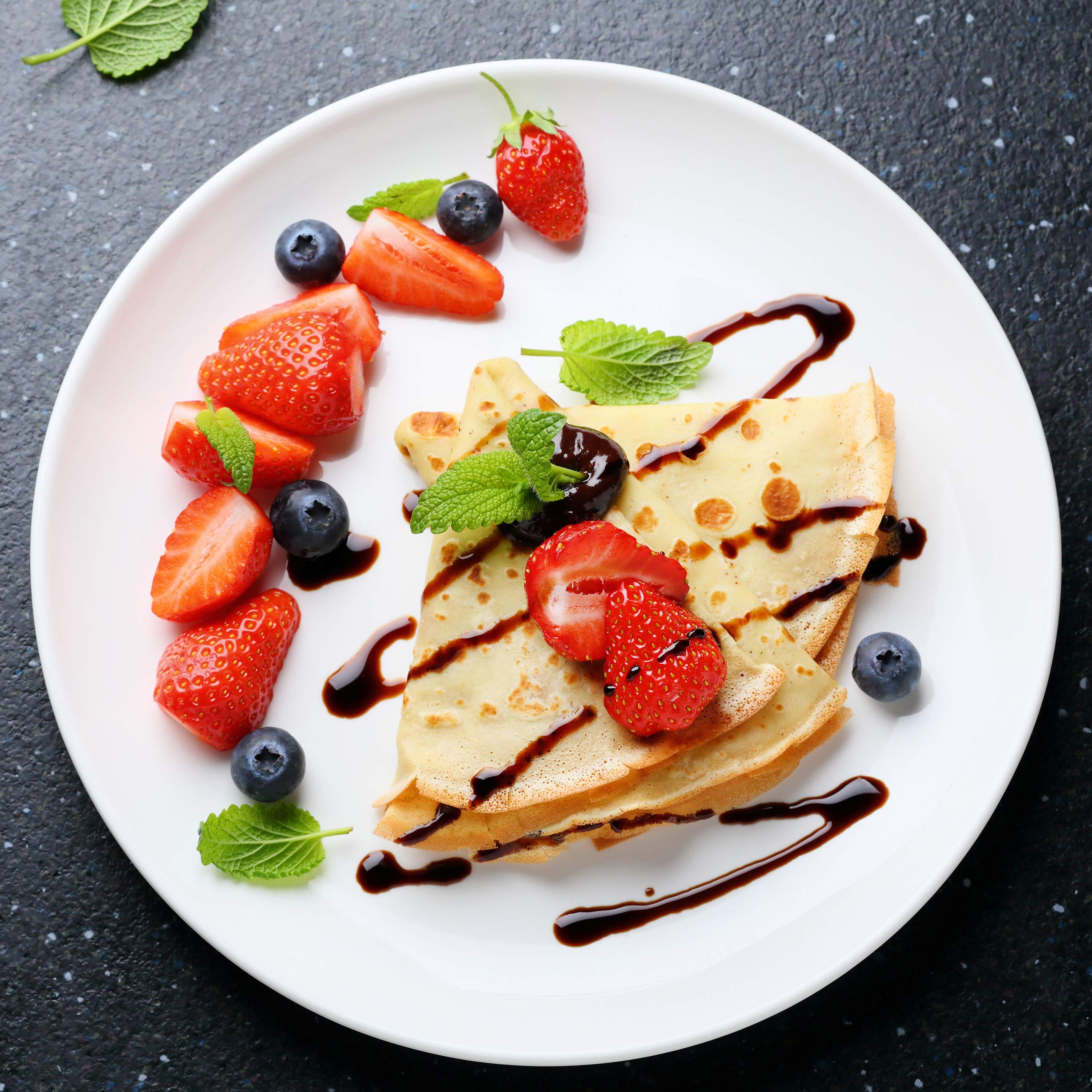 Relaxdays Crepiera in alluminio pressofuso 25 cm, padella antiaderente per crêpes