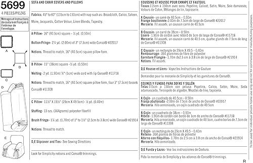 Miniatura 3 de Simplicity 5699 - Patrones de costura para decoración del hogar, talla única