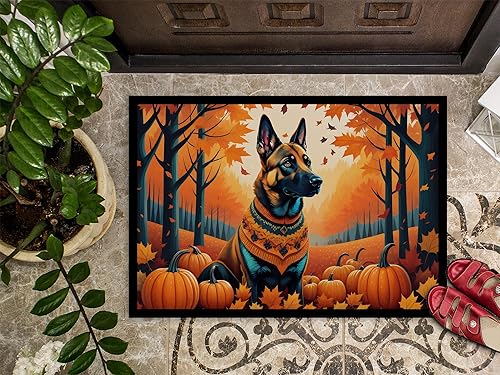 Miniatura 9 de Caroline's Treasures DAC1037MAT Chow Chow Fall Doormat 18x27 Front Door Mat Indoor Outdoor Rugs for Entryway, Non Slip Washable Low Pile, 18H X 27W