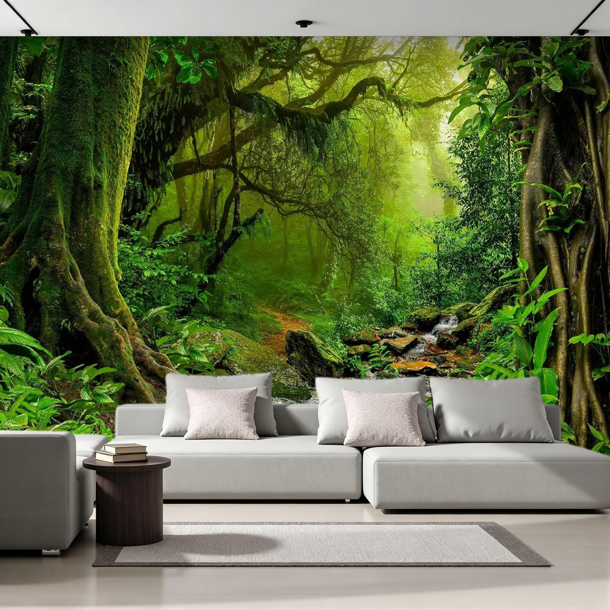 Papier peint panoramique intissé pour salon et bureau nature 3D