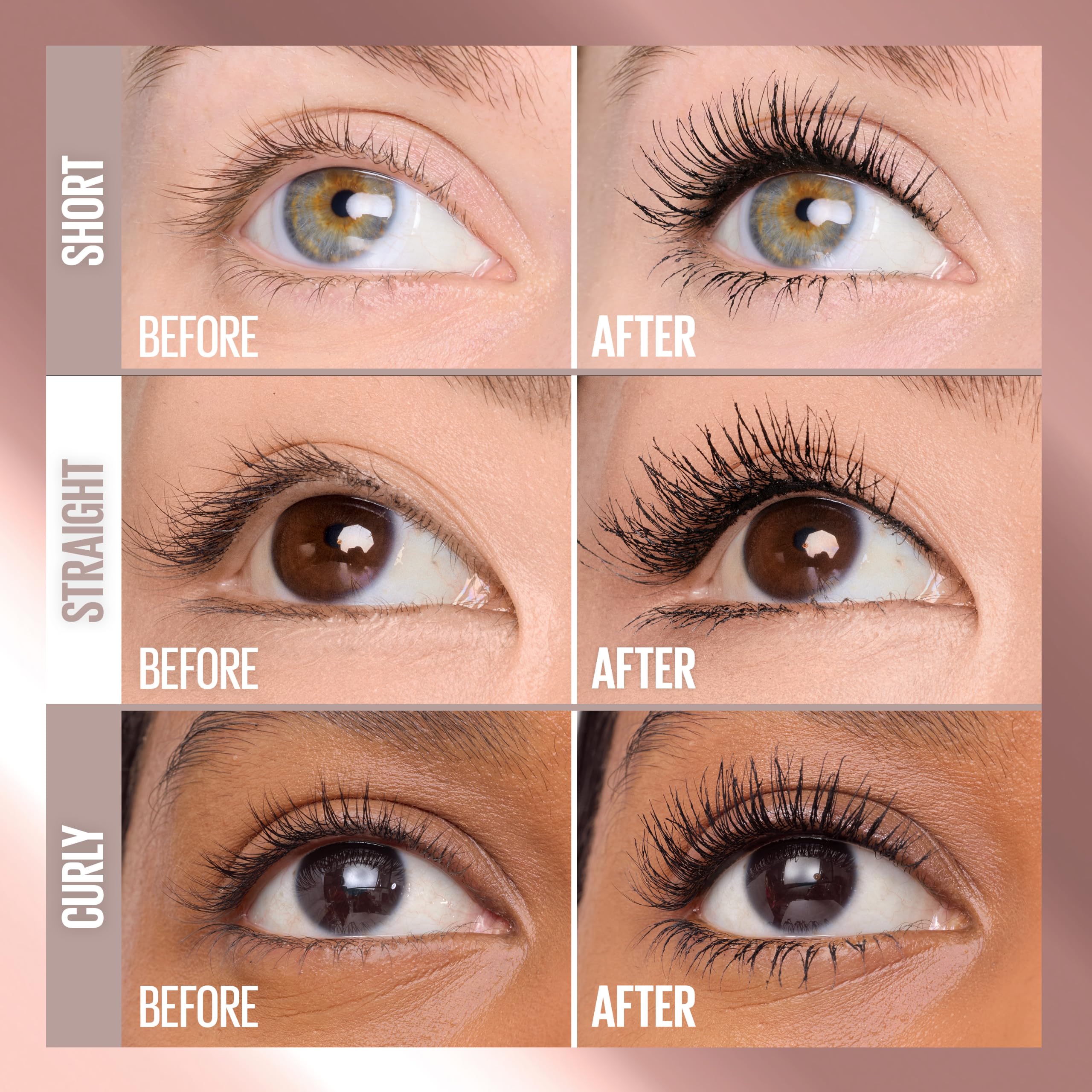Maybelline New York Body Lash Sensational, mascara zwiększająca objętość, odpowiednia dla wrażliwych oczu, długa trwałość, odporny na rozmazywanie i pot, kolor: czarny,