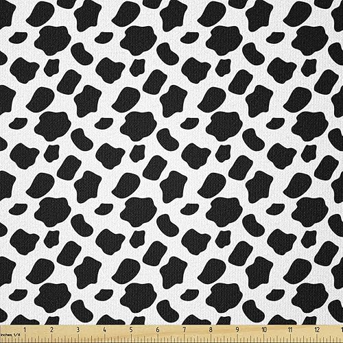 Miniatura 23 de Ambesonne The Yard, muñecas japonesas Kokeshi con estampado de flores de Sakura, estampado cultural, tela de punto elástico para ropa, costura