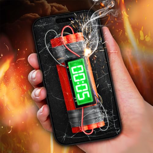 Time Bomb Gun Shot Prank Sounds Games - Bomb Phone Screen Crash Game