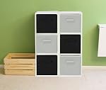 Simple Houseware 11-Inch Foldable Cube Storage Bins, Black, 6-Pack | Lightweight & Durable Structure Fabric Cubes Organizer for Closet or Shelves