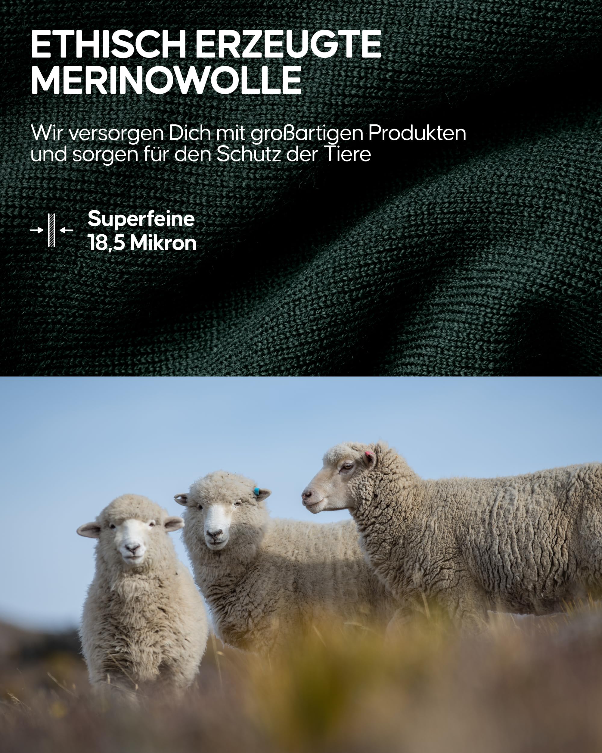 DANISH ENDURANCE Merino Schlauchschal mit Fleece, Gefüttertes Thermo Halstuch, Winddichter Loop Schal, Warm & Weich, Unisex, für Damen & Herren