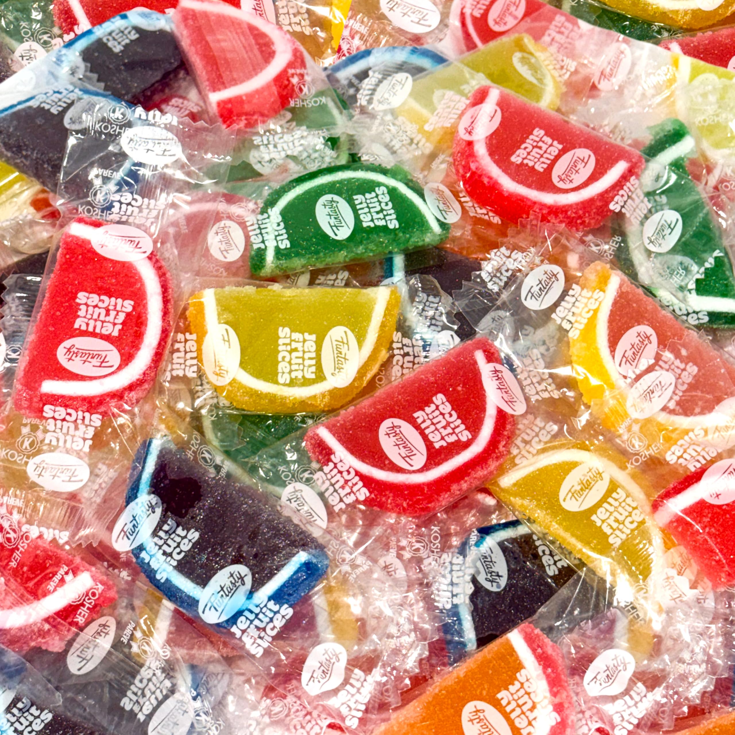 Fruit Slices - 2 Pound Bulk Pack - 60 Count - Jelly Candy - Assorted Flavors - Individually Wrapped Fruit Slices - Easter Candy for Holiday Snacking and Gifting