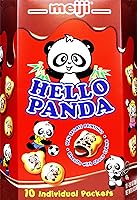 Vista 1 de Meiji Hello Panda Family Pack Cookies, Chocolate, 9.1 oz (10 Individual Packets)
