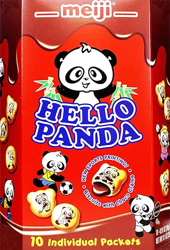 Meiji Hello Panda Family Pack - Galletas de chocolate, 9.1 onzas (10 paquetes individuales)