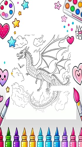 Wings of Fire Coloring Book: Dragon Drawing & Paint Game | Fantasy Art Pages – vue 3