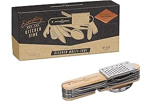Gentlemen's Hardware 12-in-1 Detachable Kitchen Stainless Steel Multi Tool with Wood Handles