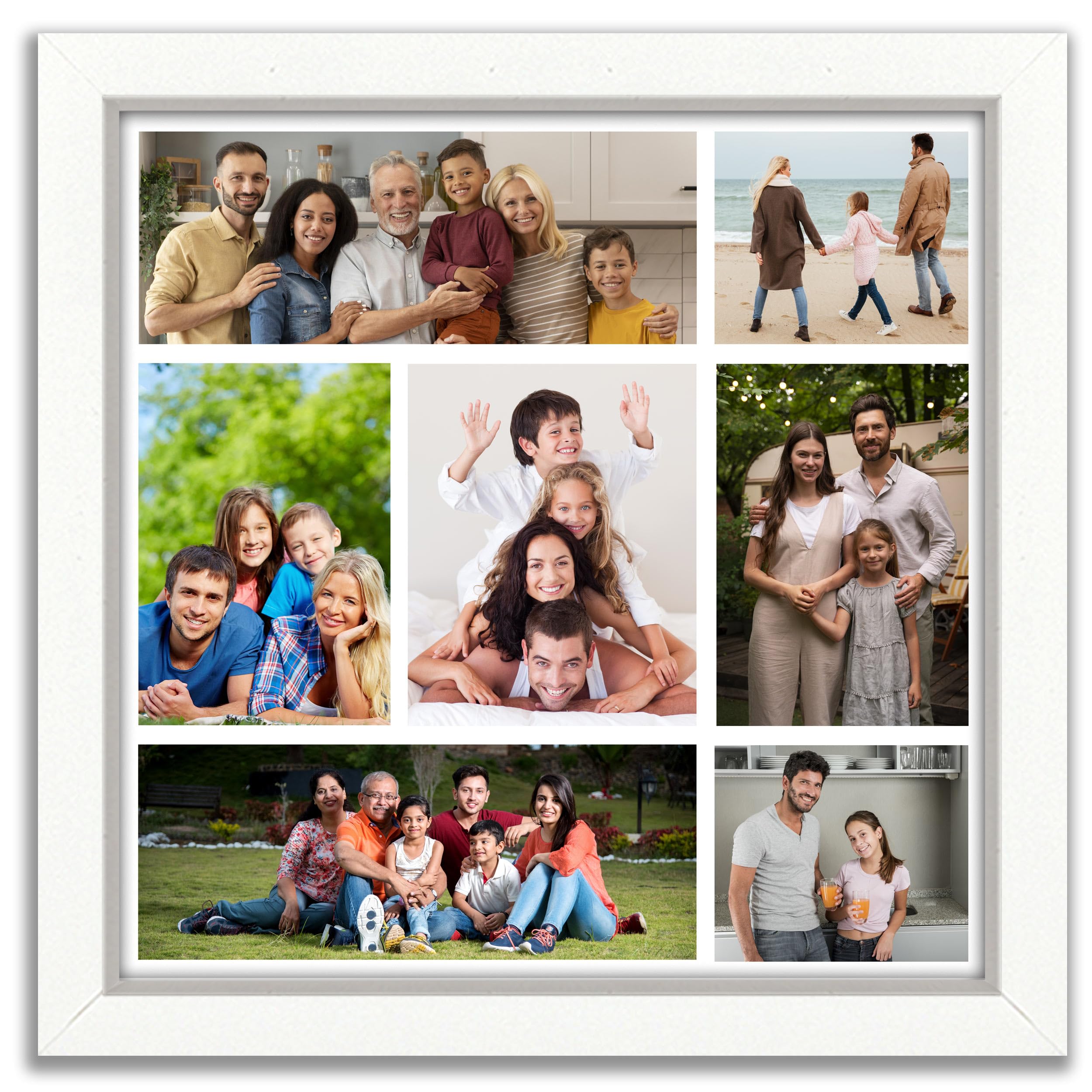 Amazon Brand - Umi Personalized Framed Photo Collage Gift with Plexiglass- Upload & Customize 7 Photos (13 x13 inch) (White Frame) (B0CPY6FT9M) Amazon Price History, Amazon Price Tracker