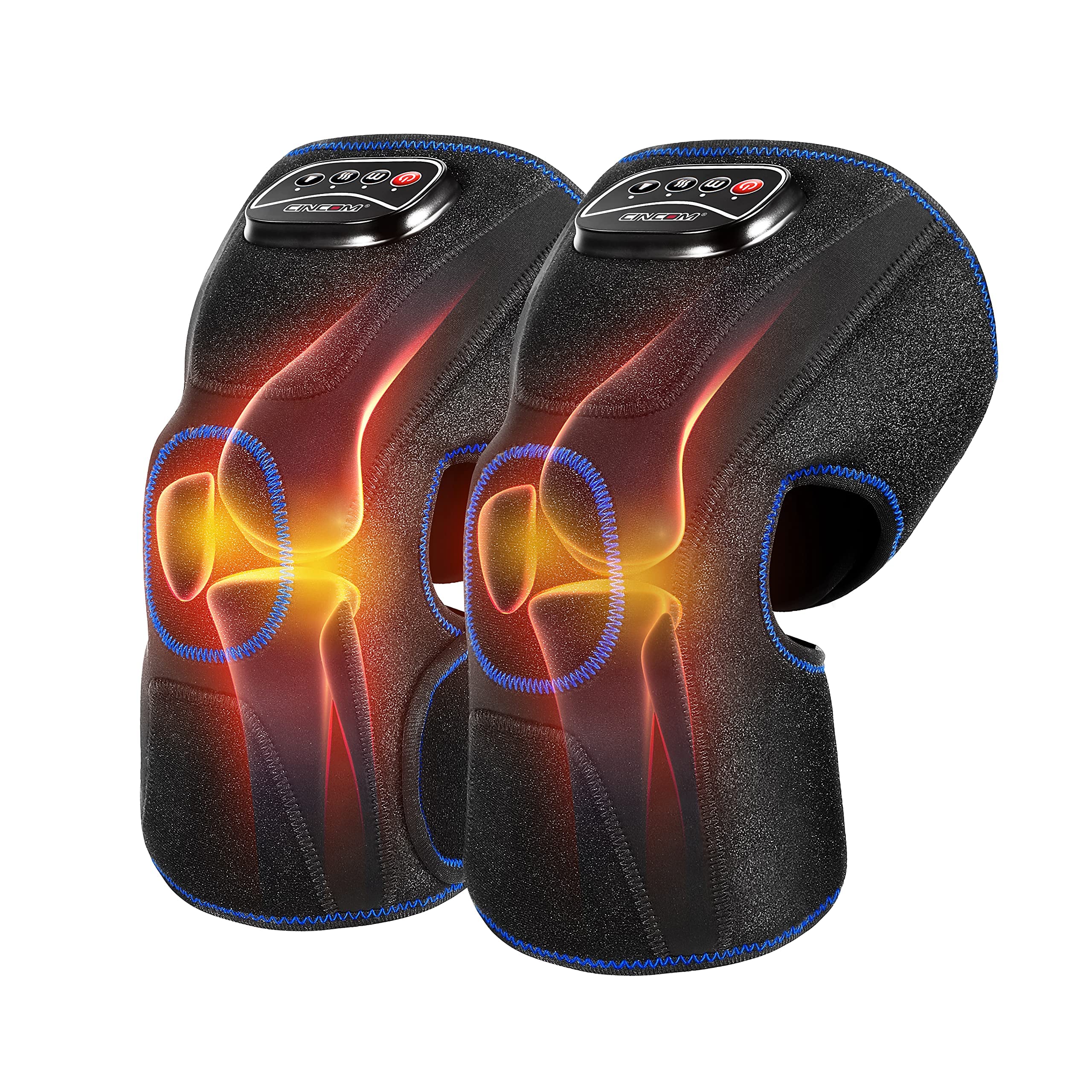 CINCOM Knee Massager with Heat and Air Compression for Pain Relief