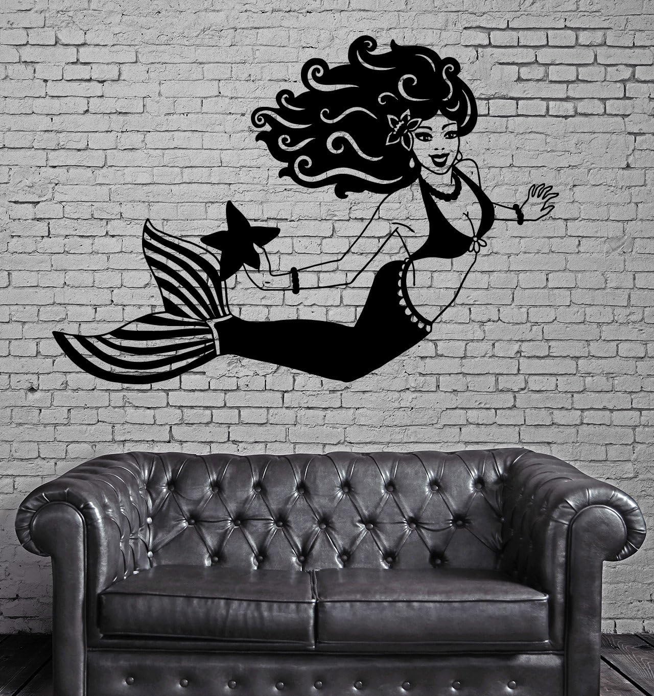 Mermaid Fantasy Marine Teen Girl Room Bathroom Wall Sticker Vinyl Decal (ig2117)