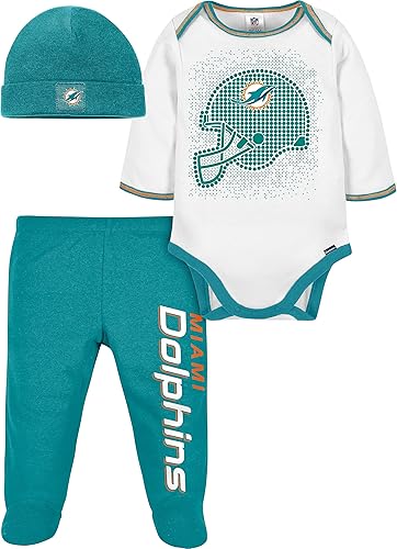 Gerber Conjunto de regalo unisex de pantalón y body con pies de equipo de la NFL para bebé