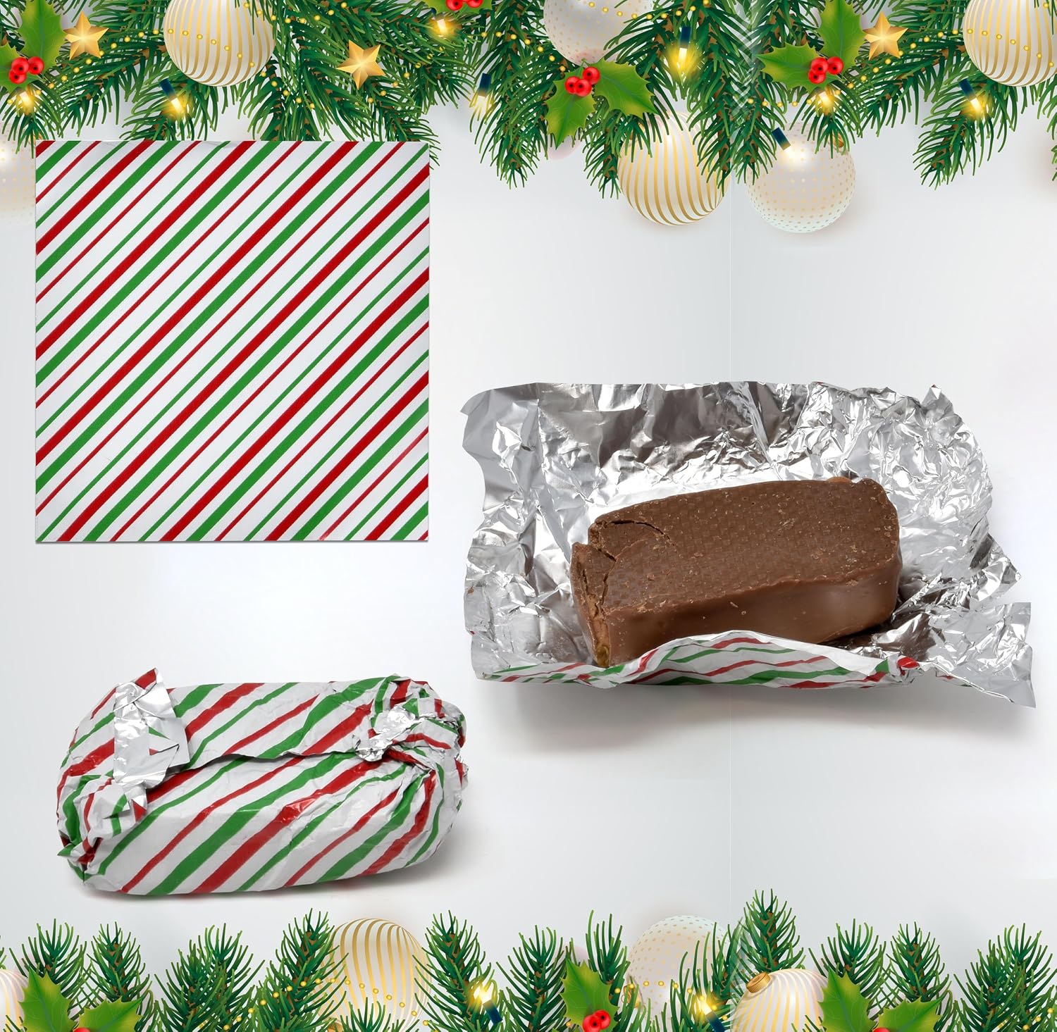 Christmas Chocolate Candy Wrappers Aluminum Tin Foil Wrapping 600 Pieces