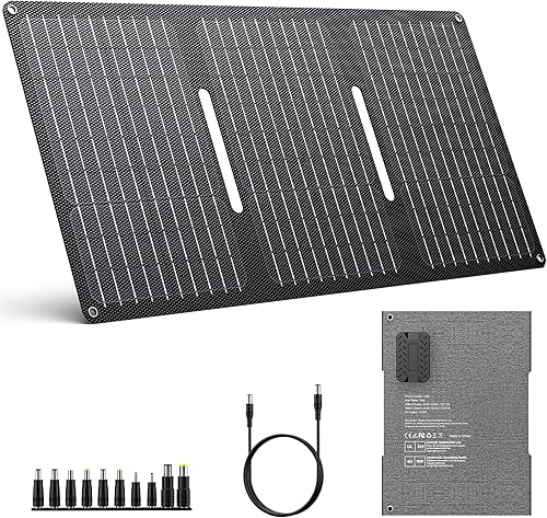 Cargador de panel solar de 30 W Panel solar plegable IP65 Cargador solar impermeable con QC3.0 USB y salida CC (10 conectores) 24% de alta