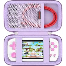 Elonbo Carrying Case for TEBIYOU/ WELLSTG/ TaddToy/ Beijue/ FAMILY POCKET/ CCTU/ X-JOYKIDS/ GREENCREEK/ Beico/ KAVOYI/ GuaiyeyeAP Handheld Game Console, Portable Electronic Gaming Player Bag, Purple