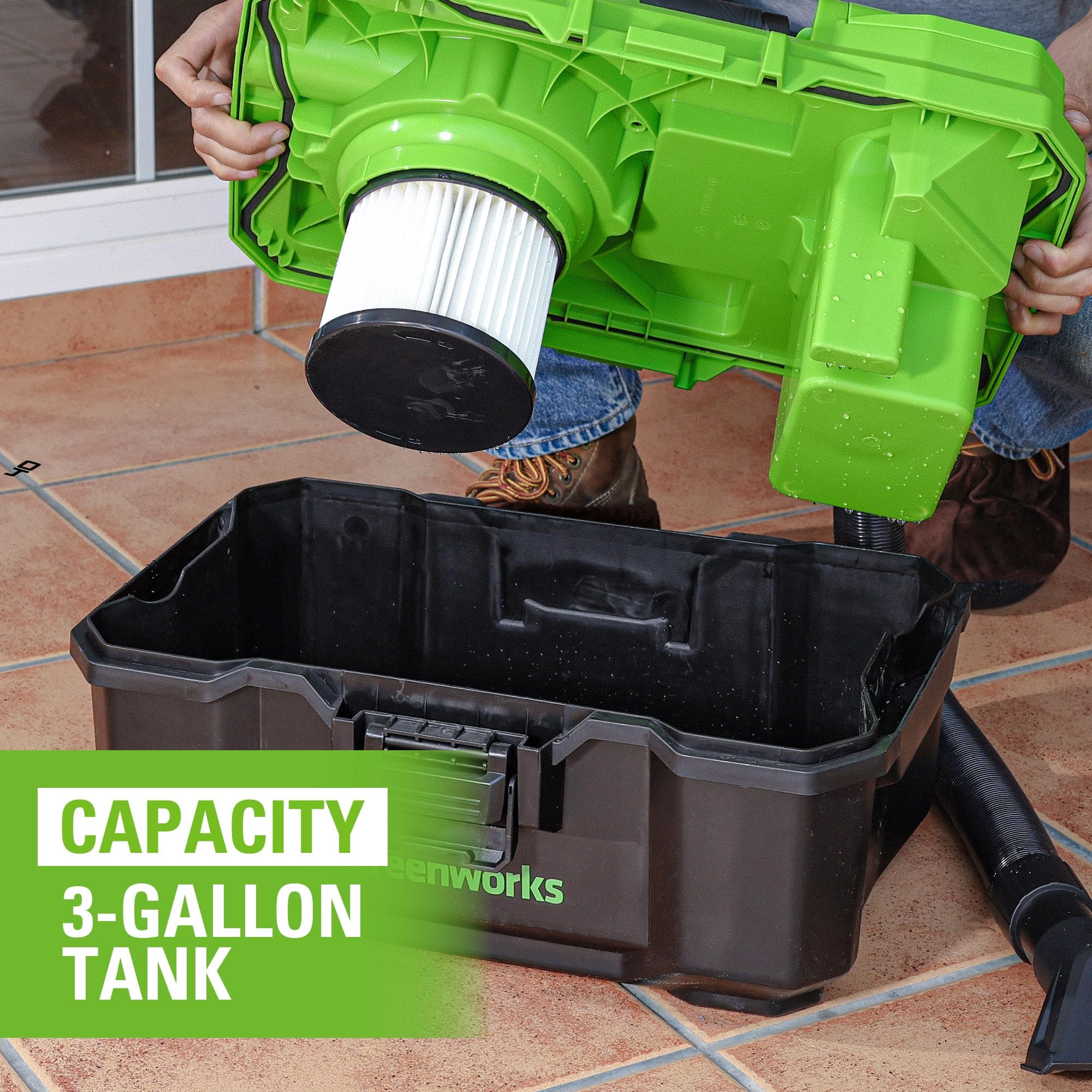 greenworks WDV40B00 3ガロン乾湿両用掃除機バッテリー付 greenworks WDV40B00 3ガロン乾湿両用掃除機バッテリー付 greenworks