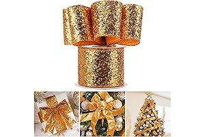 AIMUDI Burnt Orange Ribbon: Festive Christmas Charm