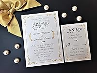 Vista 6 de Insertos impresos personalizados para invitaciones de boda emergentes. Tarjetas de invitación personalizadas y RSVP con sobres