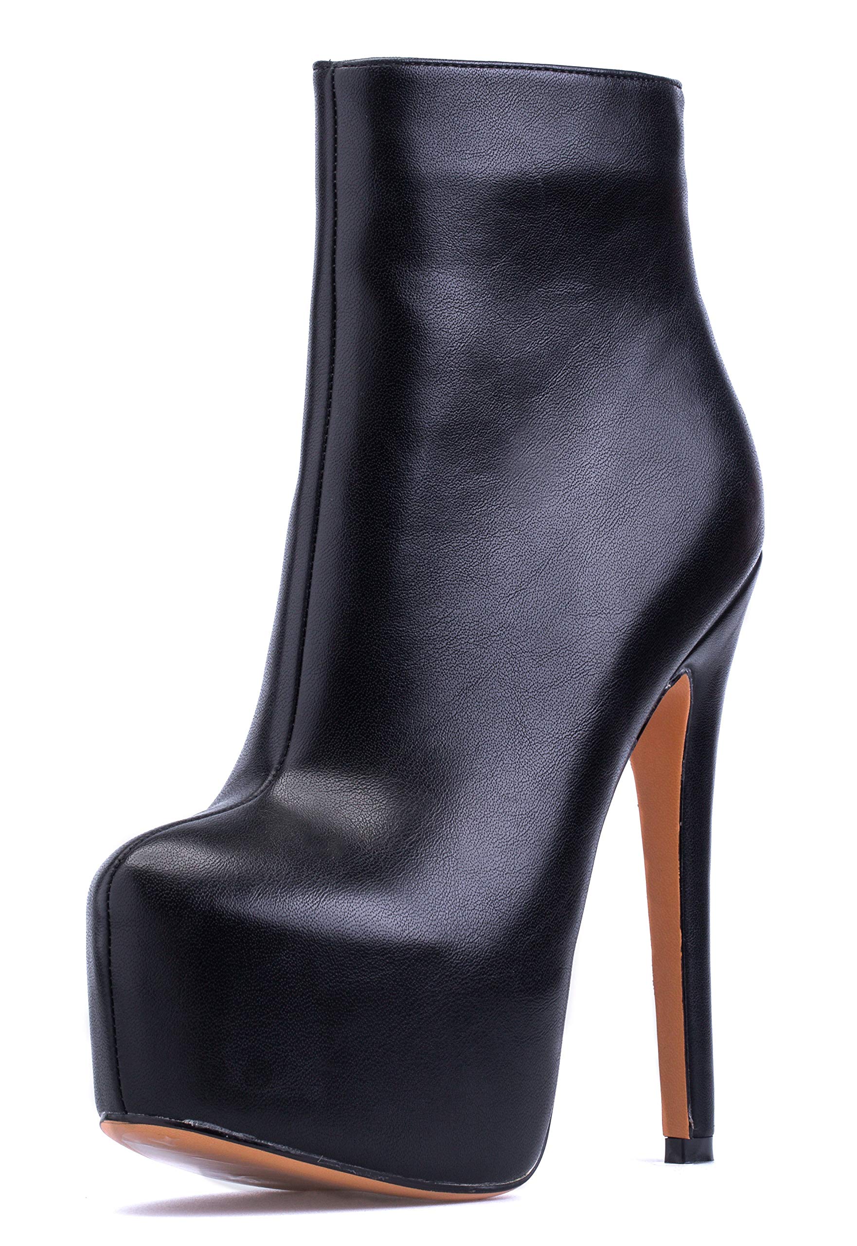 Petit Cadeau Jodi - Women's Trendy & Sexy Rounded Toe ankle boots with side zipper and velvet inner lining featuring 6" Stiletto High Heels & 2"