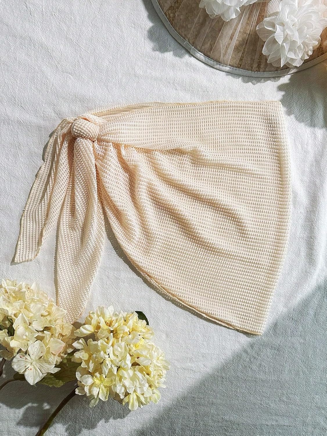 Women Regular Solid Color Cover Up Skirt, For Summer Beach cover ups for swimwear