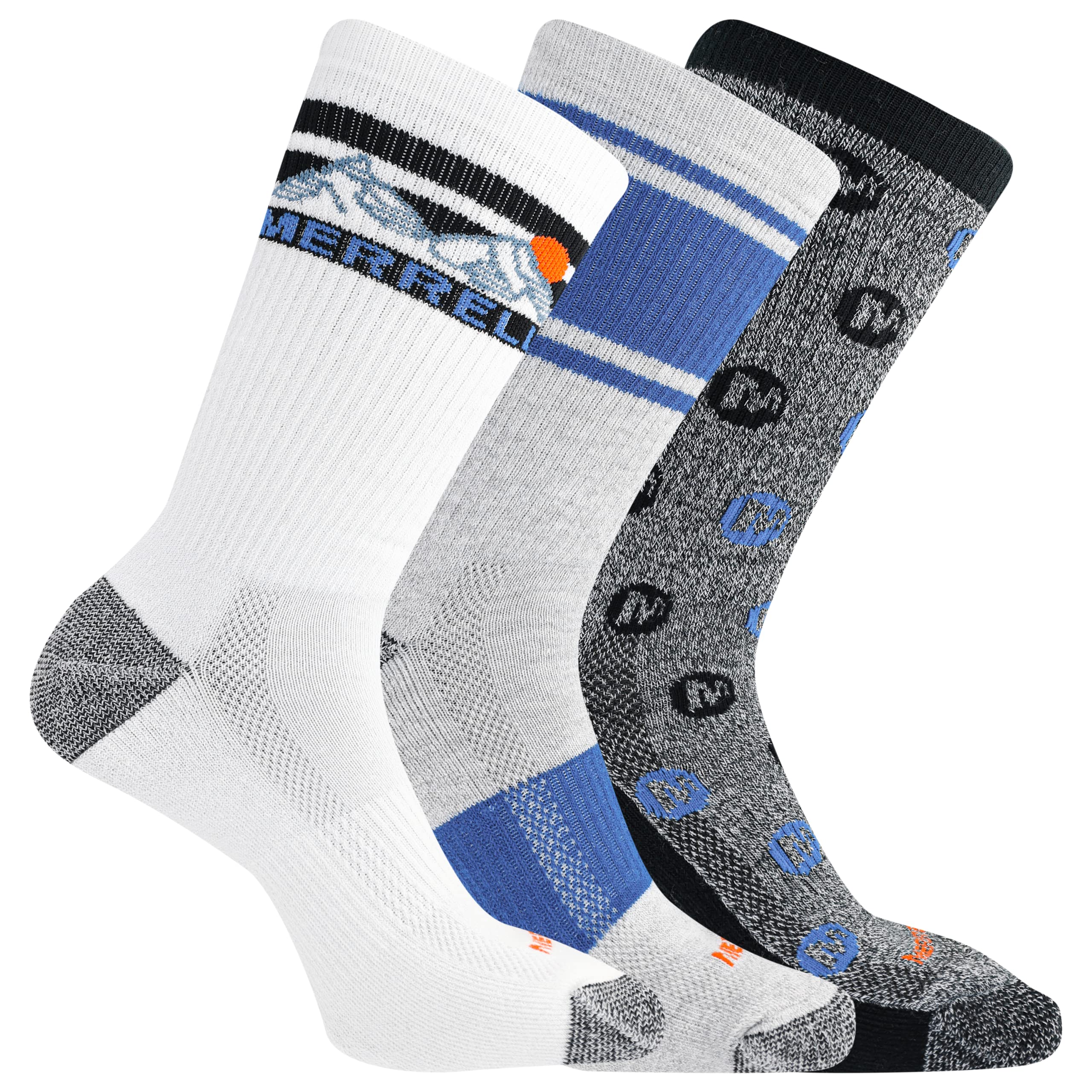 MerrellWomen's 3 Pack Performance Hiker Socks (Low Cut Tab/Quarter/Crew)