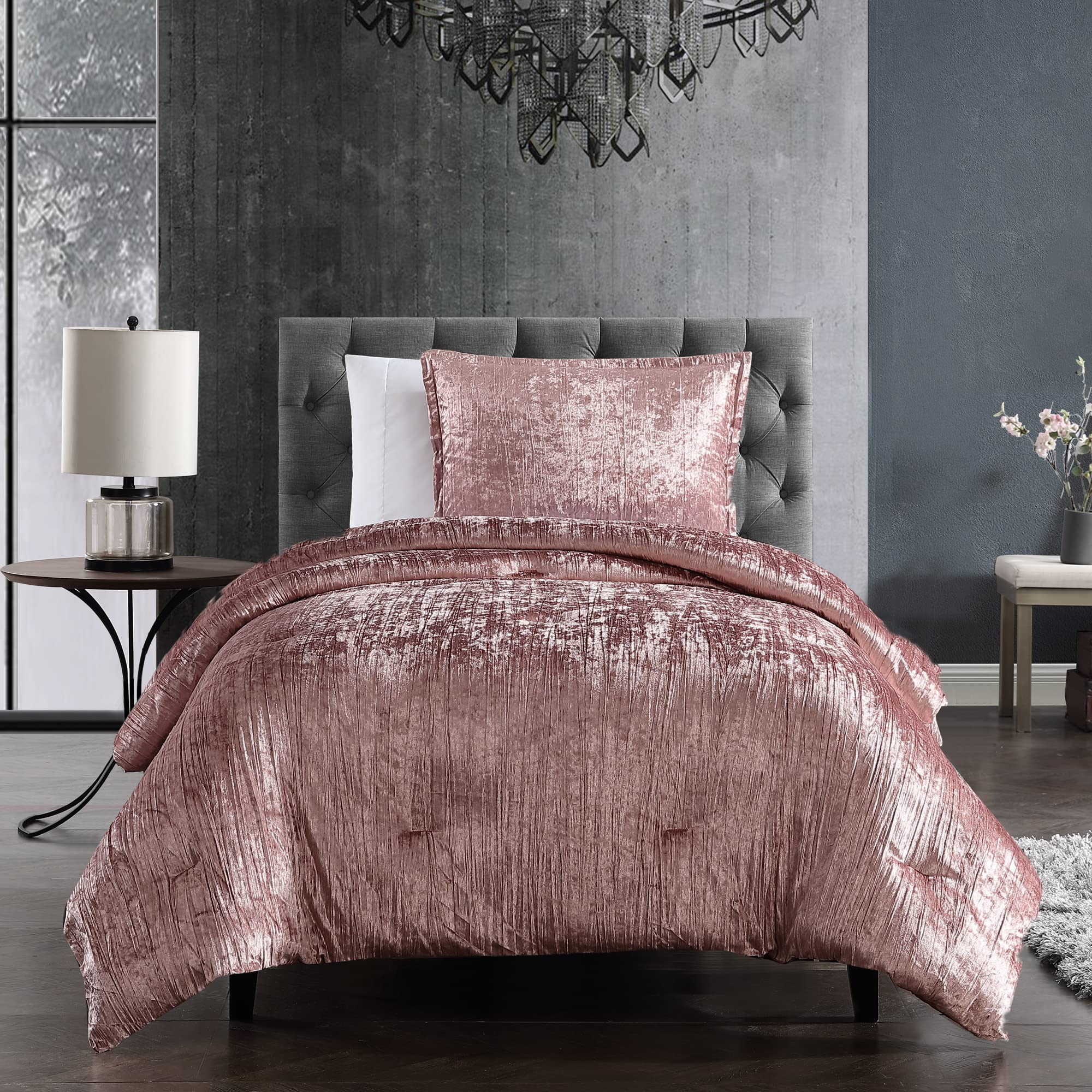 Riverbrook Home Turin Comforter Set, Twin, Blush, 2-Piece Set