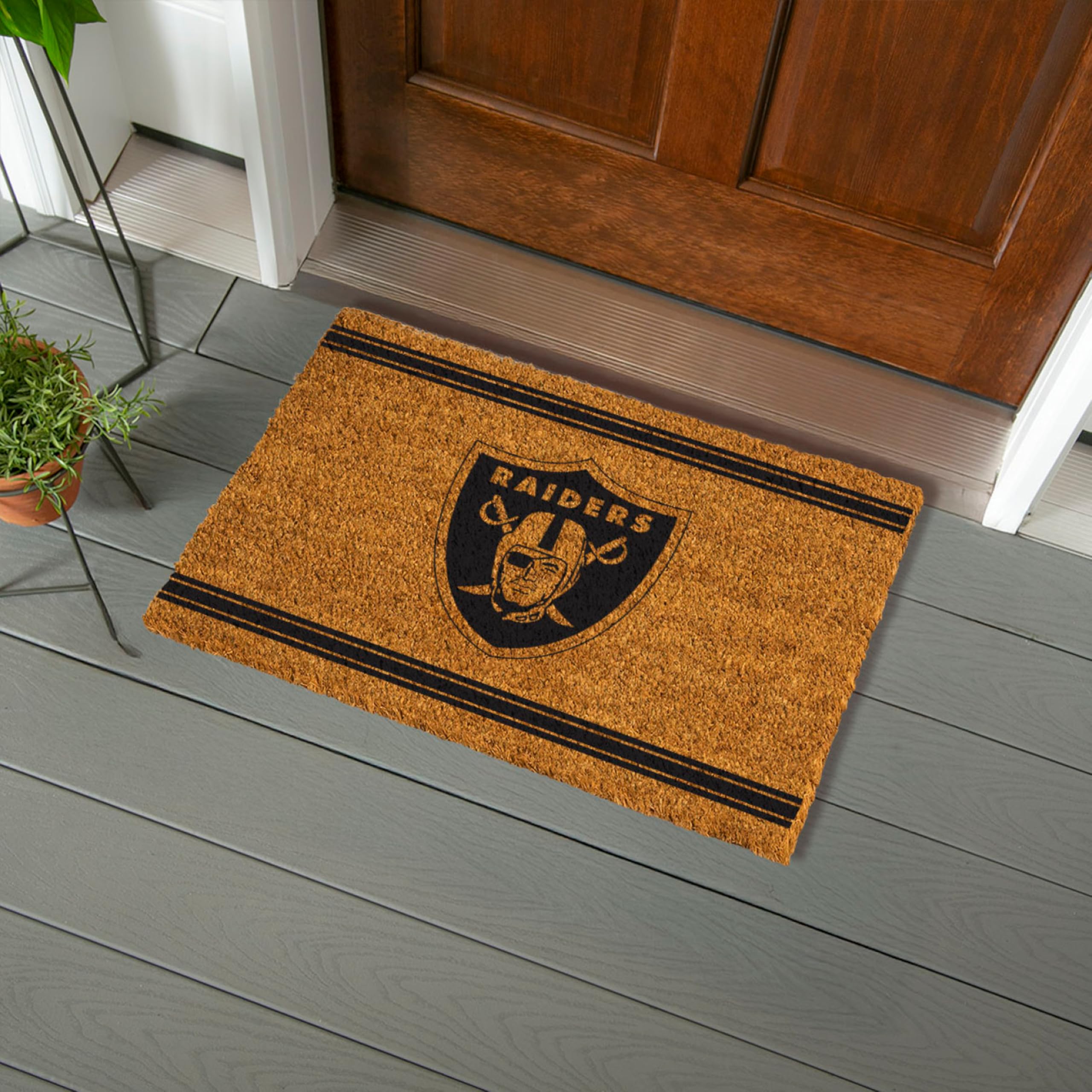 Amazon.com: NFL Las Vegas Raiders Natural Coir Door Mat, Indoor