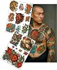 Realistic Yakuza & Samurai Fake Tattoos – 2 A4 Sheets – Traditional Japanese Tattoo Style – Ultra-Real No-Shine Transfer for Film, Cosplay, Halloween