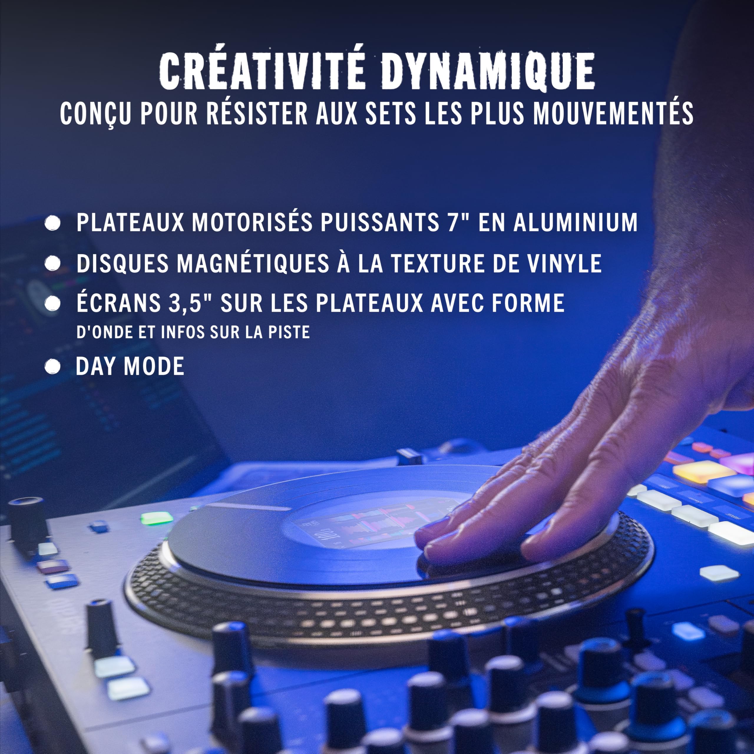 RANE PERFORMER Contrоleur DJ Motorisé Quatre Canaux - Plateaux 7" à Ecrans, Faders Precision Feel, Stem Split, Effets Complexes, Serato DJ Pro