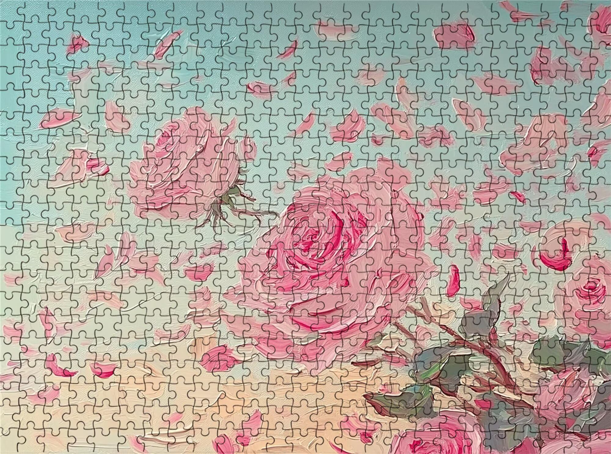Abstrakcyjne puzzle różowy wzór | z wykwintnym pudełkiem do pakowania | Puzzle 3000 sztuk | Kawałki idealnie pasują | Tylne litery | Puzzle dla dorosłych Cała rodzina s7h-459