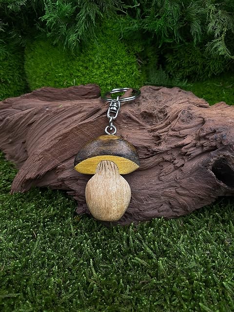 Foto 3 de 5 de Onwomania Llavero de madera Seta bosque de setas Dickriolae colgante Charm