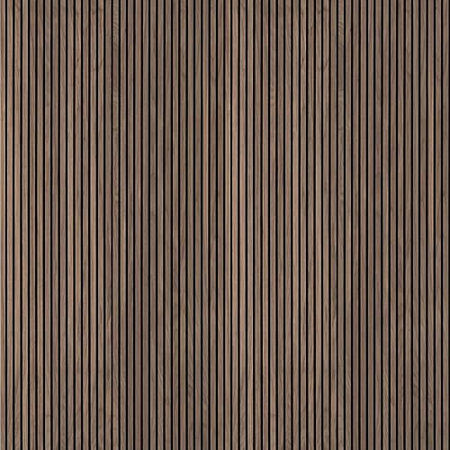 Miniatura 6 de MSI 4 paneles acústicos de listones de madera preacabados para pared y techo, 9.5 x 94.5 pulgadas, paneles de absorción de sonido 3D estriados con