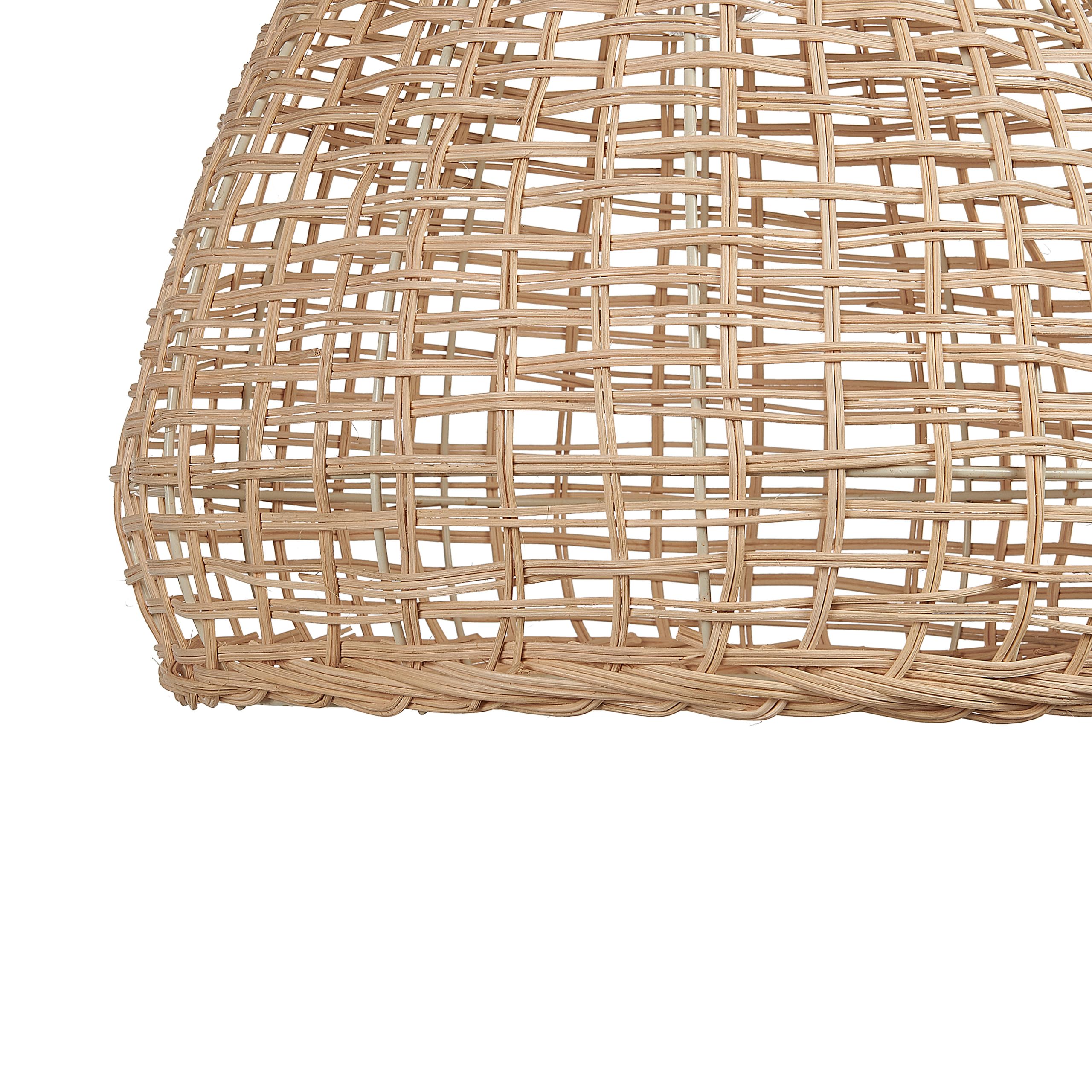 Boho Pendelleuchte mit Schirm aus Rattan Hängelampe natürlich 127 cm Sakeni