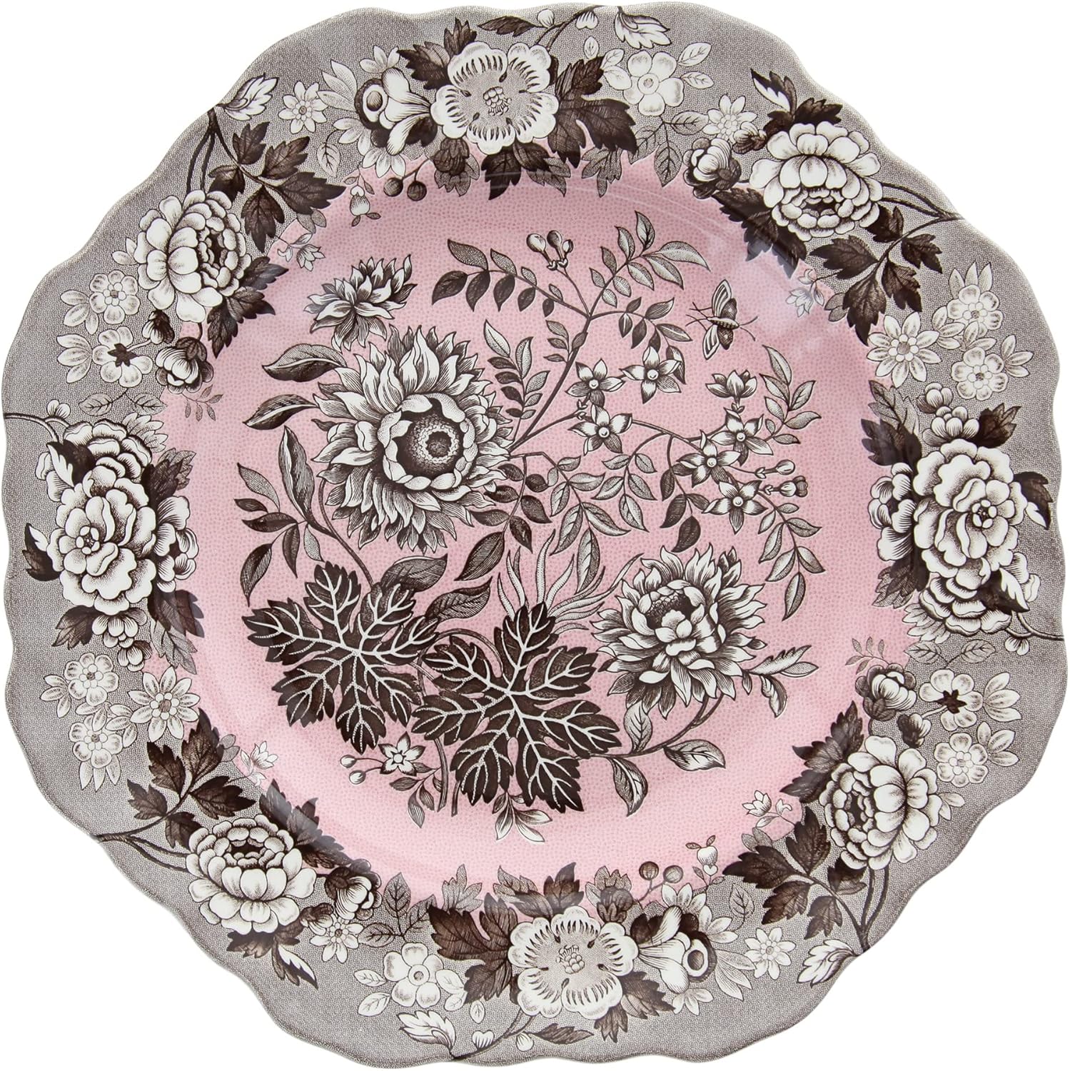 Spode England Archive Collection Jasmine Pink & Brown