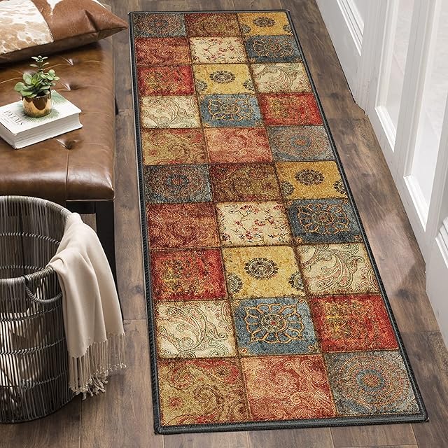 AEREY Runner Rugs, Hall Runner Pet Friendly Anti Fatigue Non Slip, Runner Rug for Hallway Pattern for Hallway, Kitchen, Corridor - R-6 40x100cm