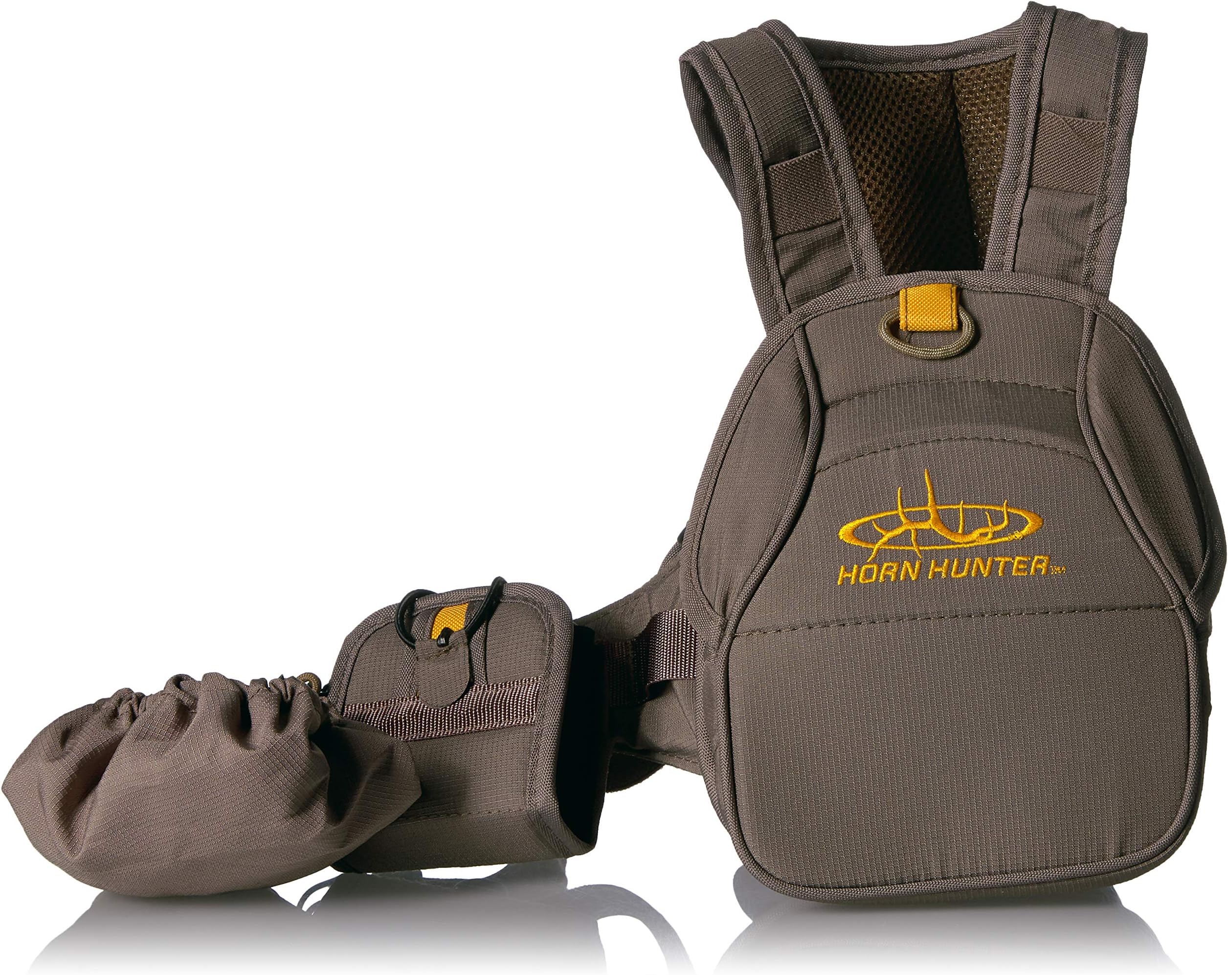 Horn HunterOP-X Combo Bino Harness System A073 - Durable Lightweight Hunting Front Chest Pack Padded Binocular Bag with Rangefinder Case