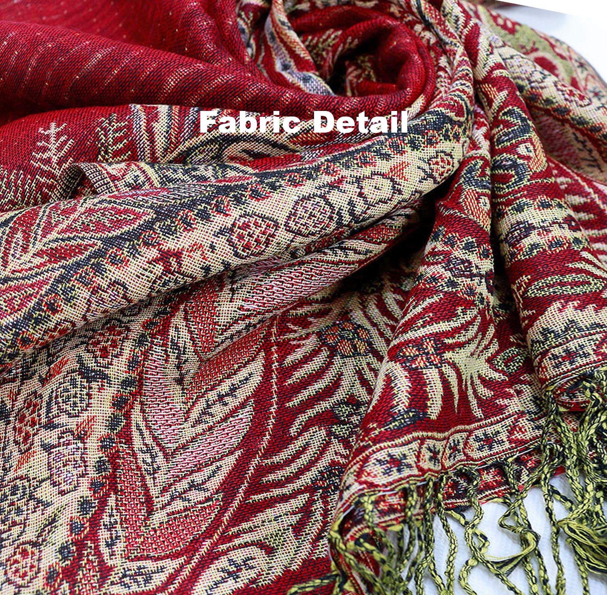 GFM Écharpe de style pashmina de fleurs en mosaïque.(MSC-A)