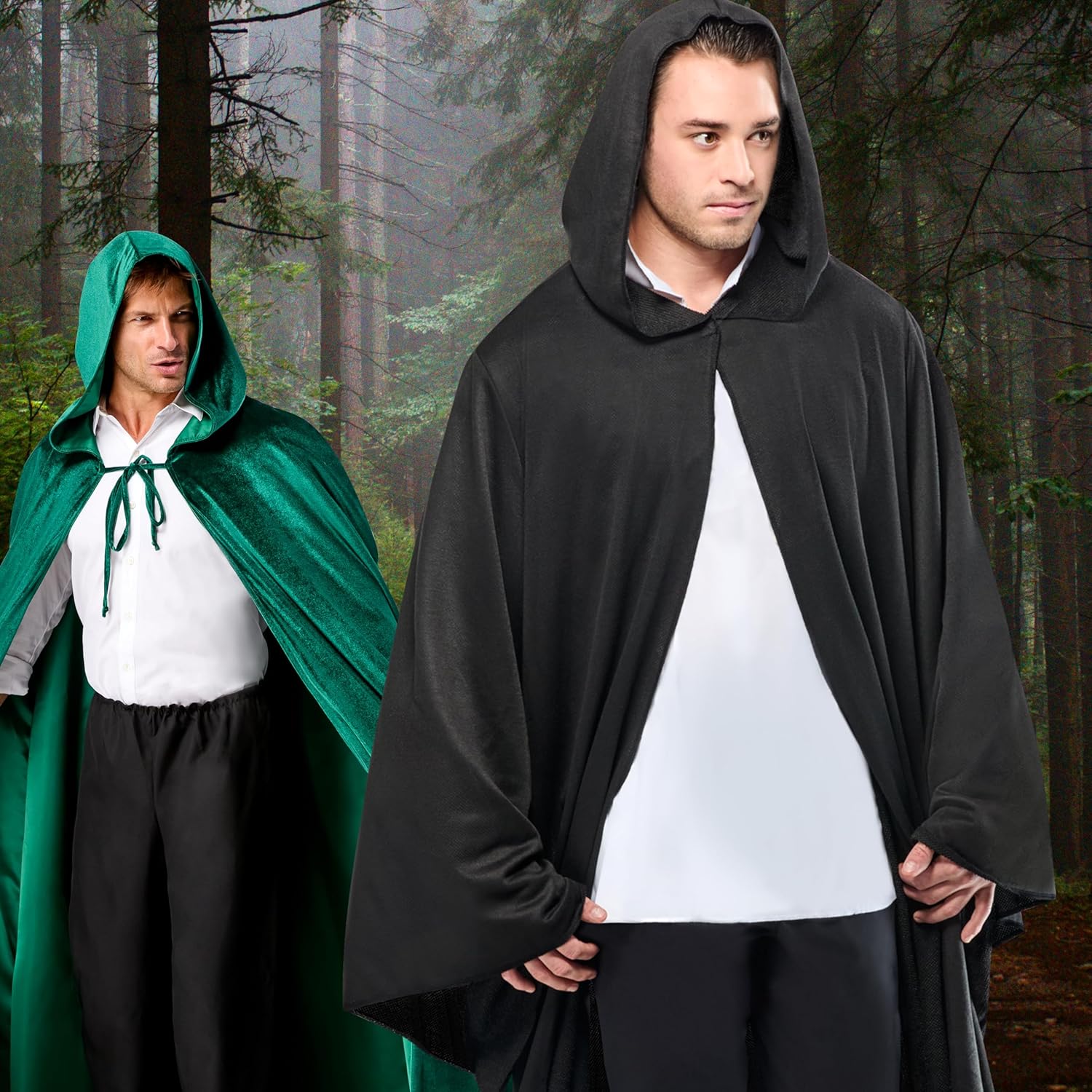 Rubies Medieval Fantasy Hooded Cloak for Adults, Men's