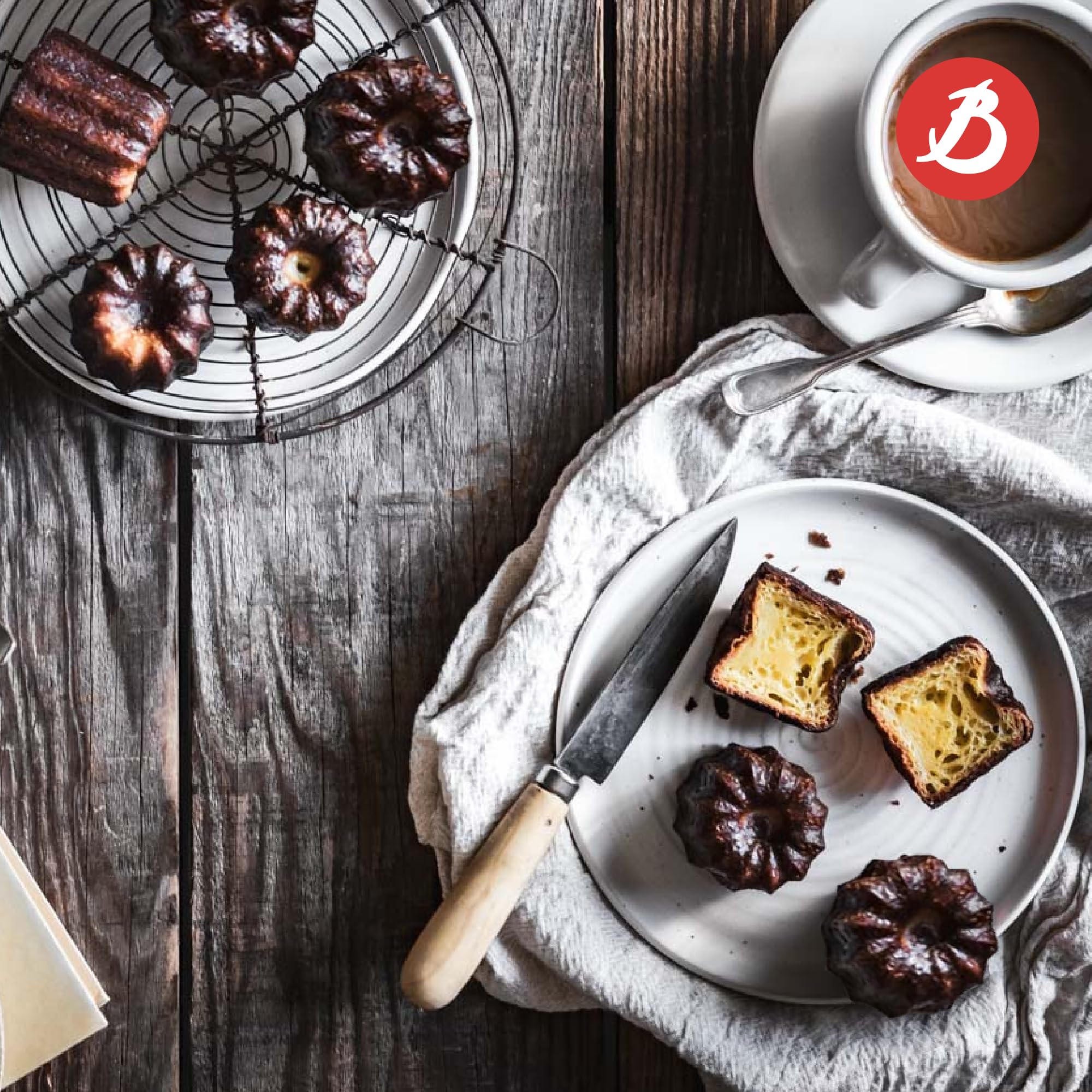 Amazon.com: de Buyer ELASTOMOULE Mini-Cannele Silicone Mold