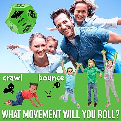 Miniatura 3 de Kids 2 dados  Divertidos juguetes de dados con movimientos y animales  Equipo de ejercicio para niños y equipo de educación física para escuelas,