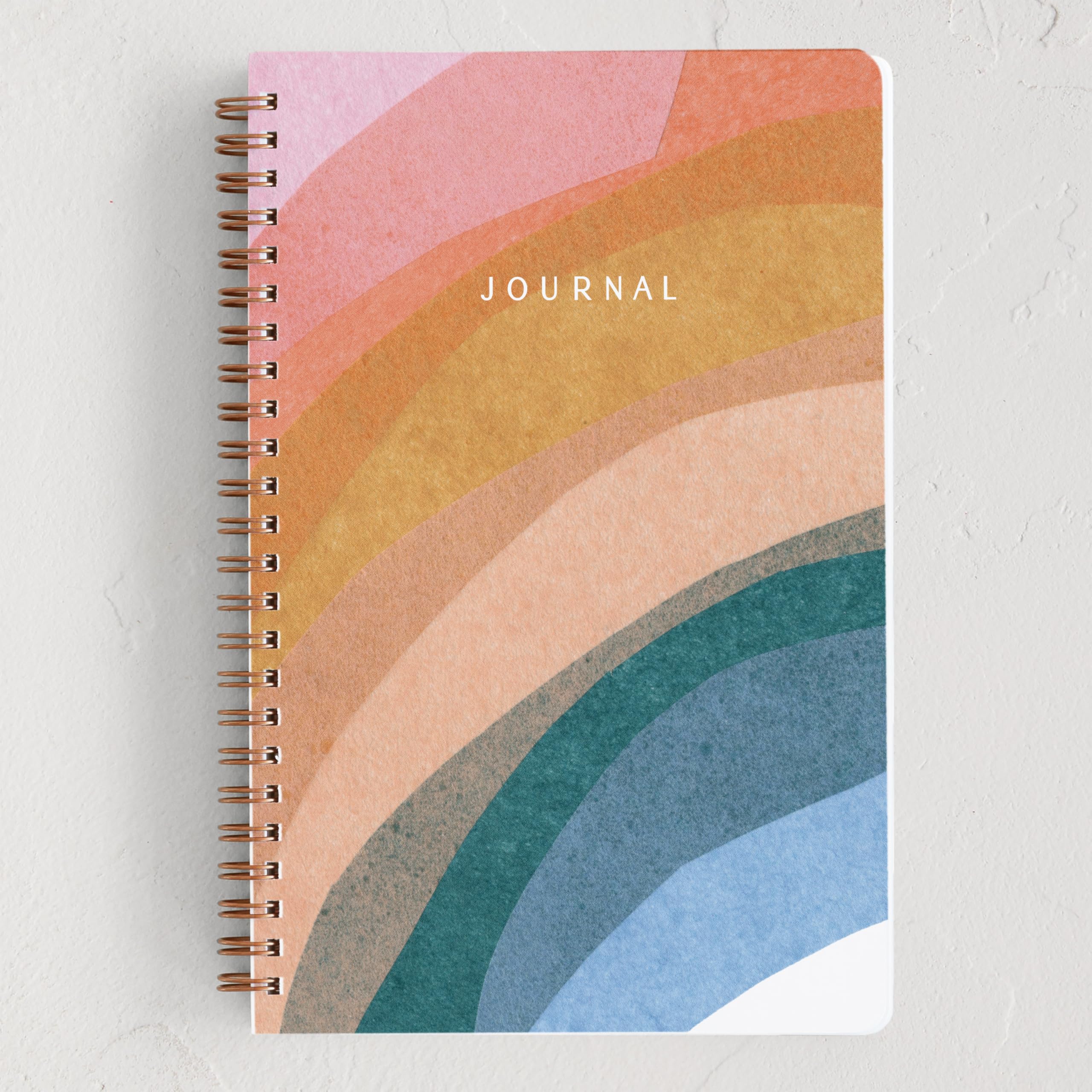 Journal arc-en-ciel moderne coloré pour notes quotidiennes et inspirations