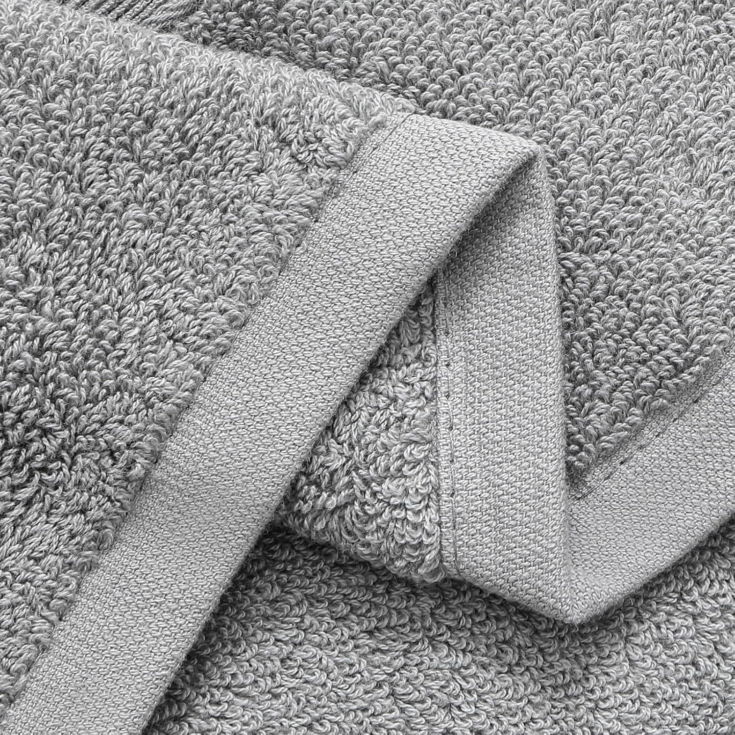 Bath Towels Set of 6 Large,27x55 Inches 650GSM Super Soft Absorbent Cotton Shower Towels for Bathroom -Gray,6PCS