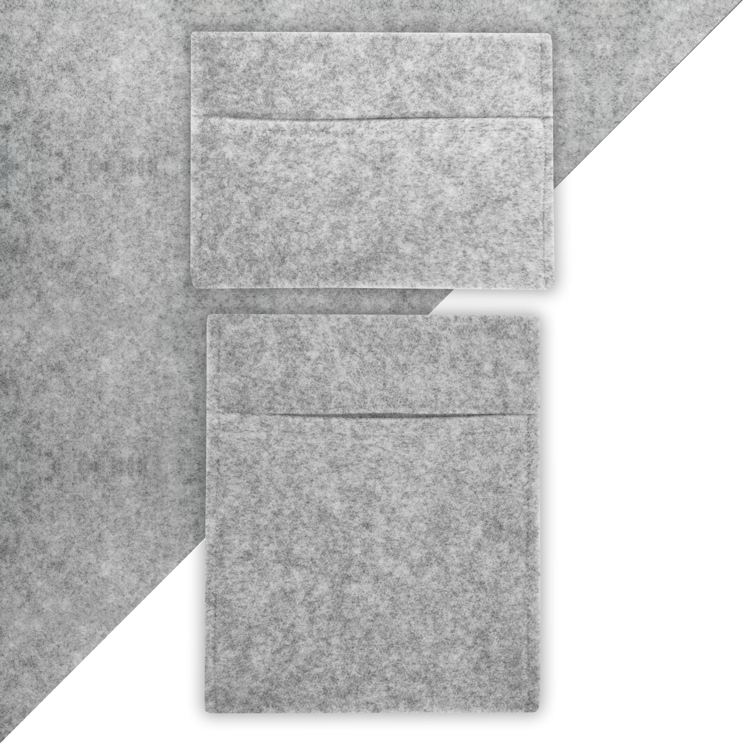 Camper Van Lining & 2 Storage Pouches Silver Grey Carpet 4 Way Stretch 2m Wide 11m2 Coverage Car Motorhome Vehicle Interior Campervan Conversion 2 Size Tool Paperwork Document Pocket Organiser Holder