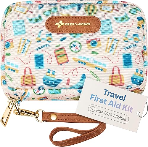 KeepGoing - Kit de primeros auxilios de viaje para automóvil, hogar, senderismo, campamento y emergencias al aire libre, botiquín de primeros