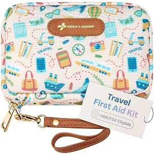 KeepGoing Travel First Aid Kit for Car Home Hiking Camping and Outdoor Emergencies - First Aid Kit Travel