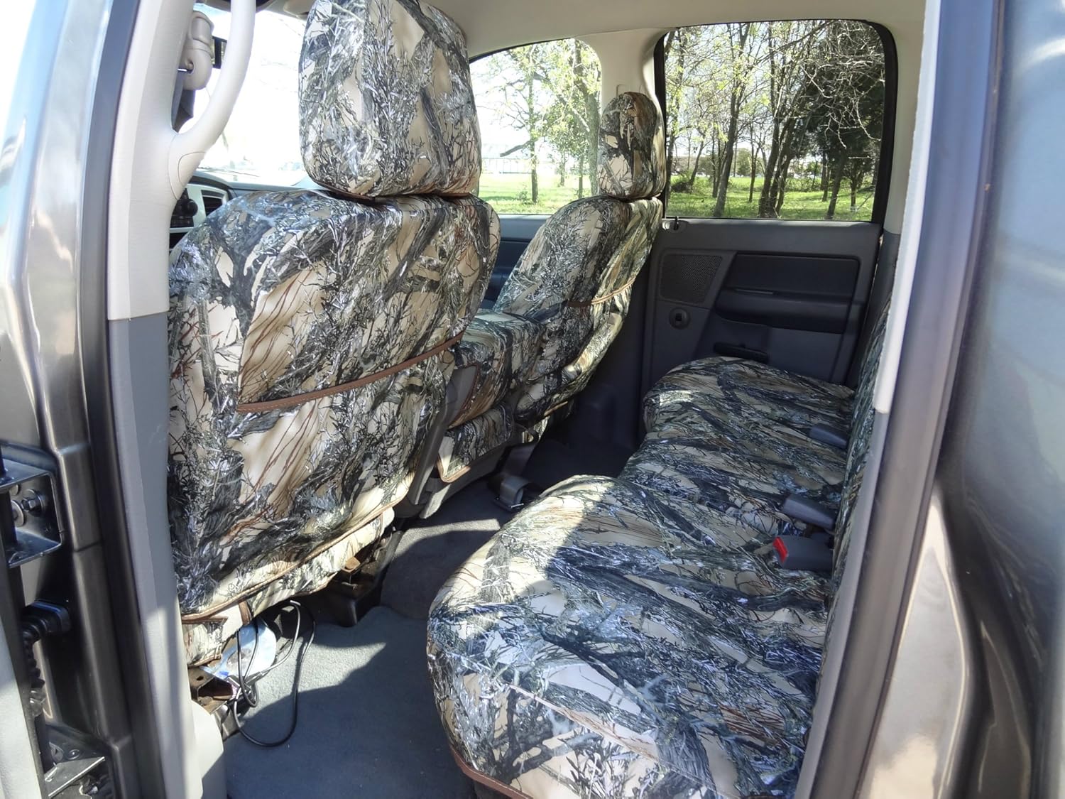 Compatible with 2006-2009 Dodge Ram 2500 or 3500 Exact fit Seat Covers Crew Cab in MC 2 Camo Endura