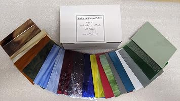 4" x 6" 3mm Opal, Cathedral, and Textured Stained Glass Sheets by Stallings Stained Glass 20 Stained Glass Sheets