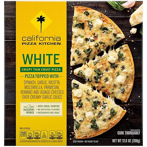 California Pizza Kitchen White Recipe Pizza congelada, pizza crujiente de corteza fina, 12.6 onzas